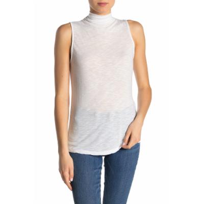 Michael Stars Draped Mock Neck Tank