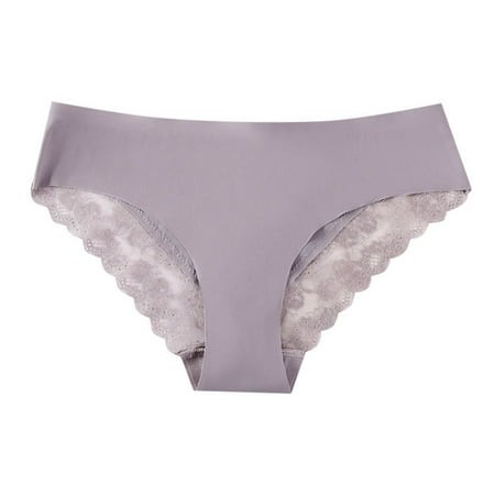 Women S Sexy Lace Edge Seamless Comfortable Breathable Triangle Panties Barely There Bras for Women 4742 No Show Workout Thong Panties Womens Cute Lan