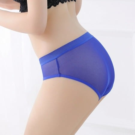 Hauaitttt Womens Panties Seamless Comfortable Low Waist Panties Sexy Briefs Plus Size Silk Long Underwear Women Barely There Bras for Women 4742 Women
