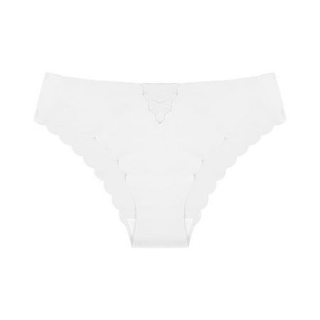 Women Ice Silk Underwear Low Waist Seamless Sexy Briefs Solid Color Hollow Underwear Barely There Bras for Women 4742 Day of the Underwear Women Women