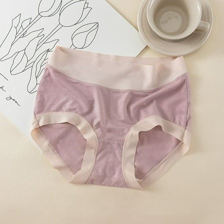 Hauaitttt Women Underwear High Waist Panties Full Coverage Briefs Soft Strech Breathable Womens Brief Underwear Barely There Bras for Women 4742 Women