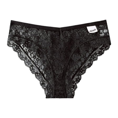 Women Lace Panties Mid Waist Breathable Sexy Hollow Underwear for Boys 12 Years Barely There Bras for Women 4742 Ladies Panties Size 6 High Cut High W