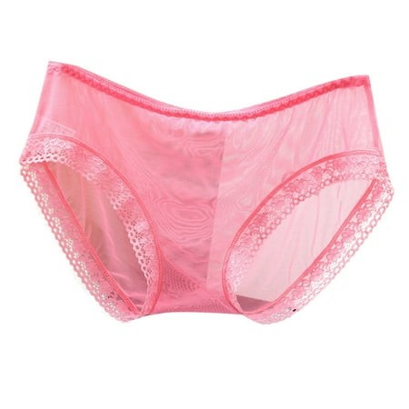 Sexy Women S Underwear with Lace Edge Fully Transparent Mesh Low Waist Large Size Thin Lifting Triangle Pants Barely There Bras for Women 4742 Granny 