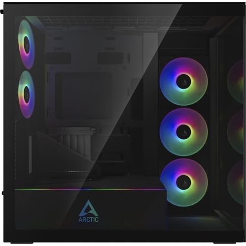 ARCTIC Xtender VG (Mirror Black) Premium E-ATX PC Case with Vertical GPU Mounting thumbnail