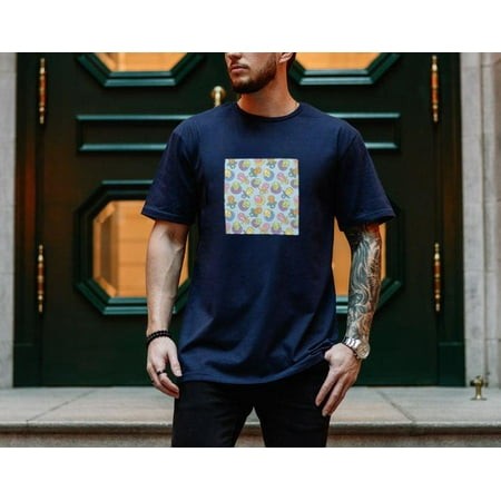 A Rainbow Pastel Ring Pop Candy Pattern Graphic Design T-Shirt Unisex  for Men & Women  up to Size 5XL