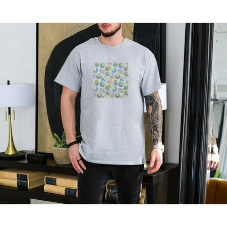 A Rainbow Pastel Ring Pop Candy Pattern Graphic Design T-Shirt Unisex  for Men & Women  up to Size 5XL