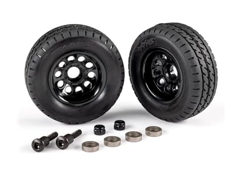 Traxxas 9797 Trailer Wheels (2)/ Tires (2)/ Mounting Hardware thumbnail