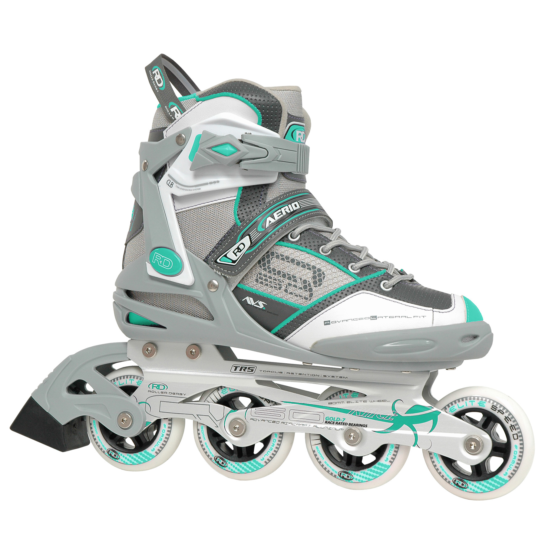 roller derby aerio q-60 women's inline skates - gray/mint