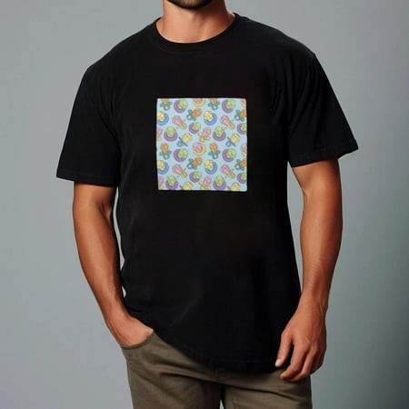 A Rainbow Pastel Ring Pop Candy Pattern Graphic Design Comfort Color T-Shirt  up to Size 4XL