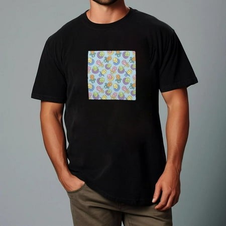 A Rainbow Pastel Ring Pop Candy Pattern Graphic Design T-Shirt Unisex  for Men & Women  up to Size 5XL