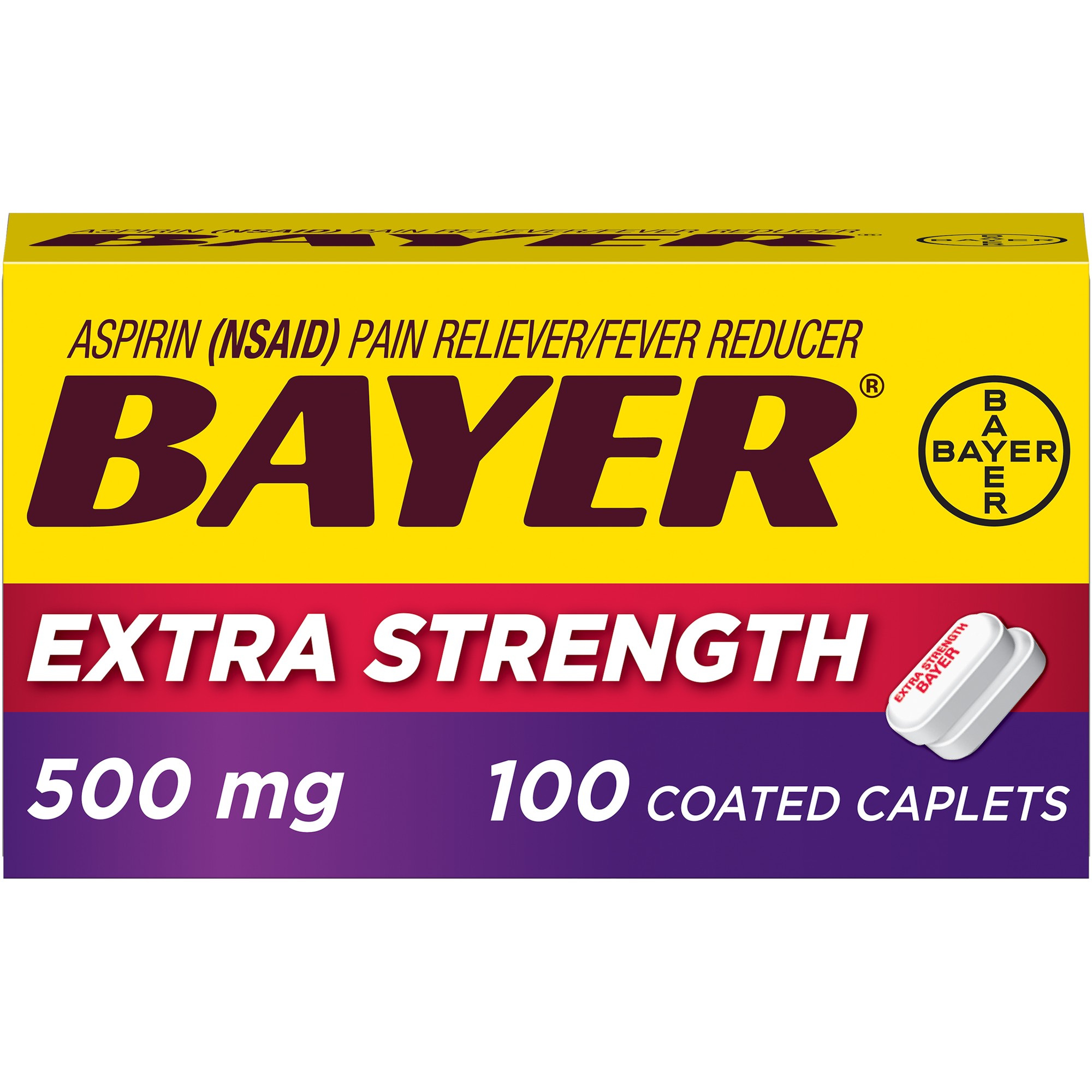 Bayer - Extra Strength Coated Caplets - 100 Ct