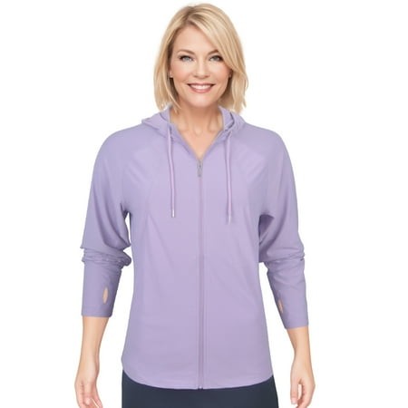 Monterey Club Women S UPF Hi-Low Full Zip Hoodie Jacket #4723