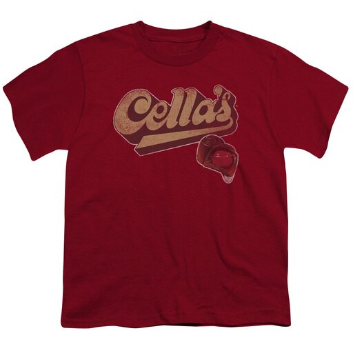 Tootsie Roll Cella's Logo Big Boys Youth Shirt (Cardinal, X-Large)