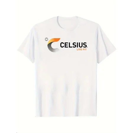 1 Celsius Live Fit Men S 100% Cotton Short-Sleeve T-Shirt  Minimalist Round Neck Loose Fit  Smooth Texture
