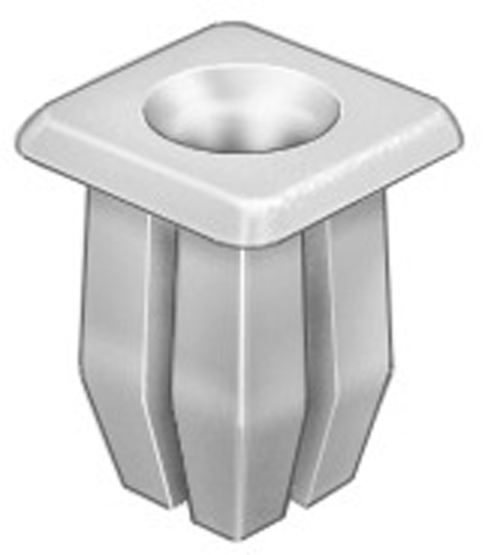 Auveco # 9862 Nylon Nut #8 or #10 Screw Fits Into 1/4  Square Hole Fits Ford 379830-S. Qty 50