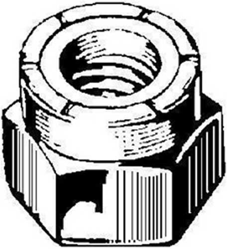 Auveco # 9546 7/16 -20 Nylon Insert Hex Stop Nut Zinc. Qty 50