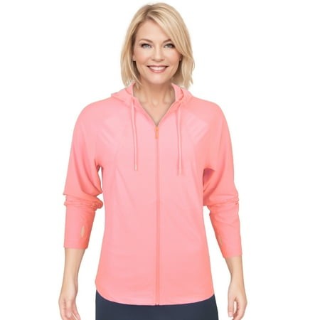 Monterey Club Women S UPF Hi-Low Full Zip Hoodie Jacket #4723