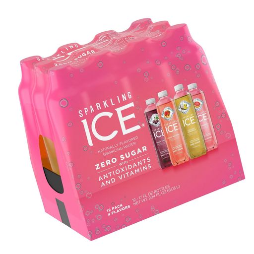 Sparkling Ice Variety Pack, 17 Fl Oz, 12Count (Black Cherry, Peach Nectarine.