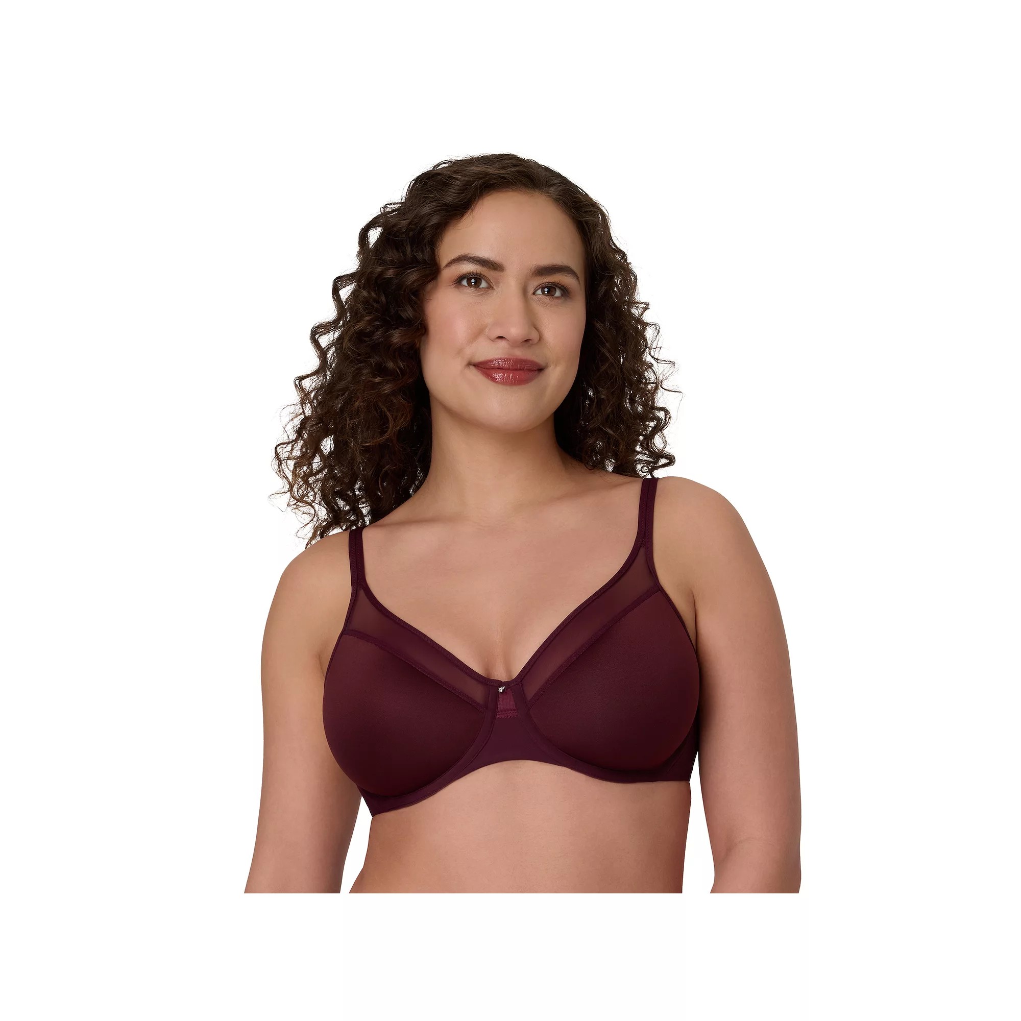 Bali One Smooth U Ultra Light Underwire Bra Midnight Rouge 36C thumbnail
