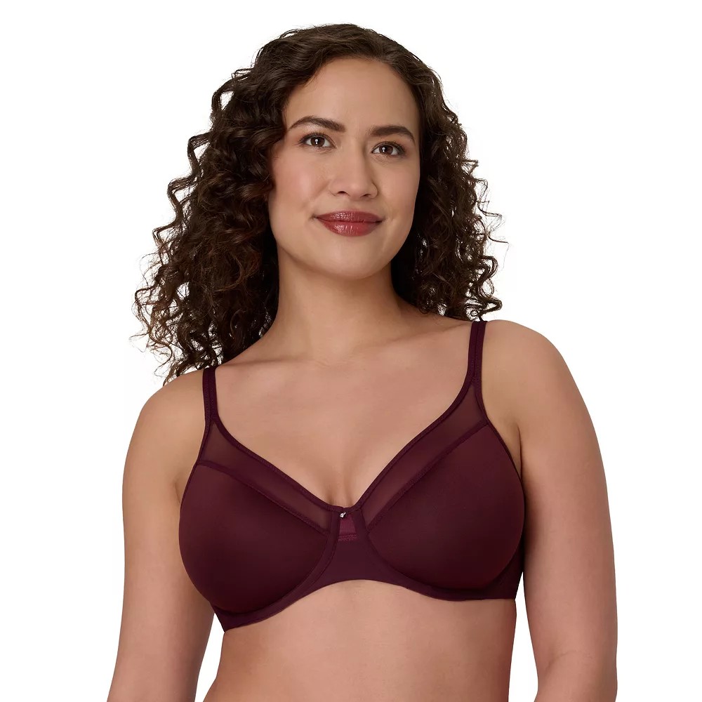 Bali One Smooth U Ultra Light Underwire Bra Midnight Rouge 36C thumbnail