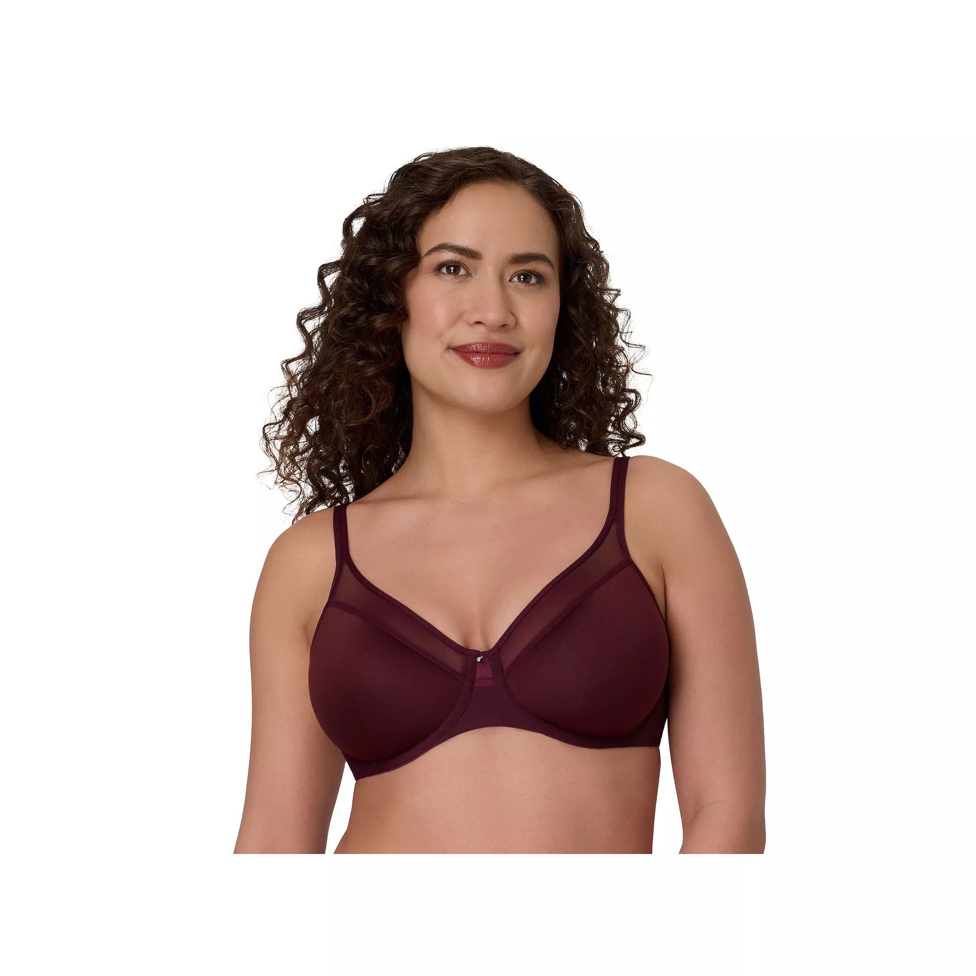 Bali One Smooth U Ultra Light Underwire Bra Midnight Rouge 38DD thumbnail