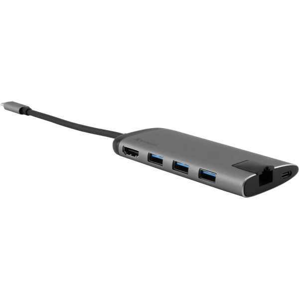 Verbatim Laptop Multi-port Hub USB C Black Silver (49142)