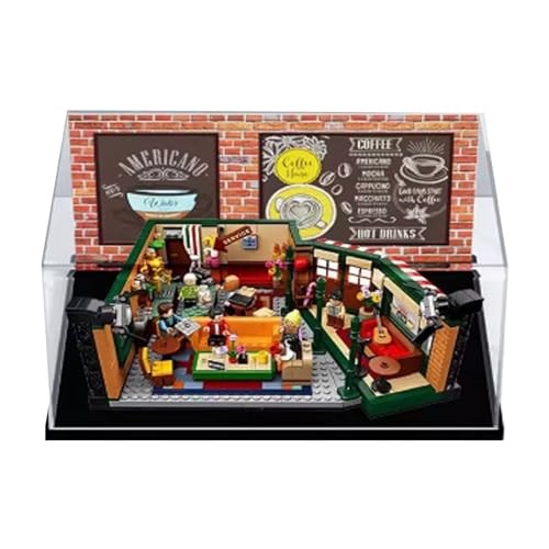 FEIFANBOYANG Clear Acrylic Display Case for Lego 21319 Old Friends Café Model，Dustproof Display Case, Compatible with Lego 21319 Dustproof Display 