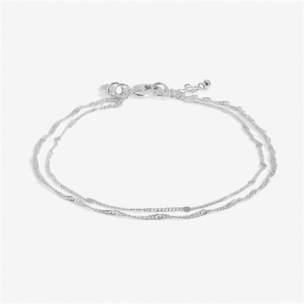 Joma Silver Style Double Layer Twist Anklet - Silver thumbnail