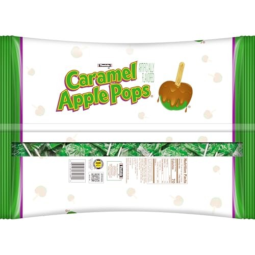 Tootsie Roll Caramel Apple Pops - Caramel Covered Green Apple Candy Lollipops - Bulk Gluten Free Candy - 5 Pound Bag of Caramel Apple Suckers thumbnail