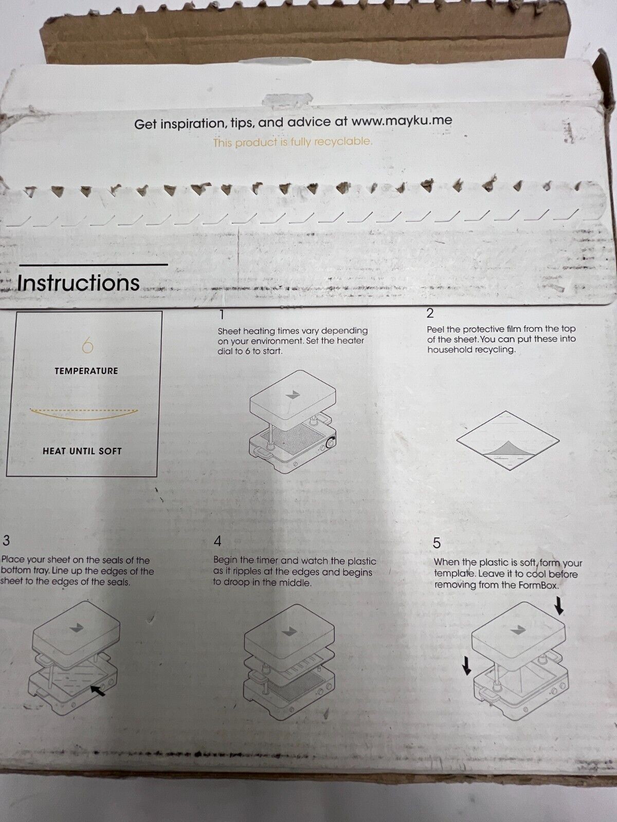 Box of 20 Mayku FormBox Clear Sheets 1.0mm Slight Flex and Non-stick Surface thumbnail
