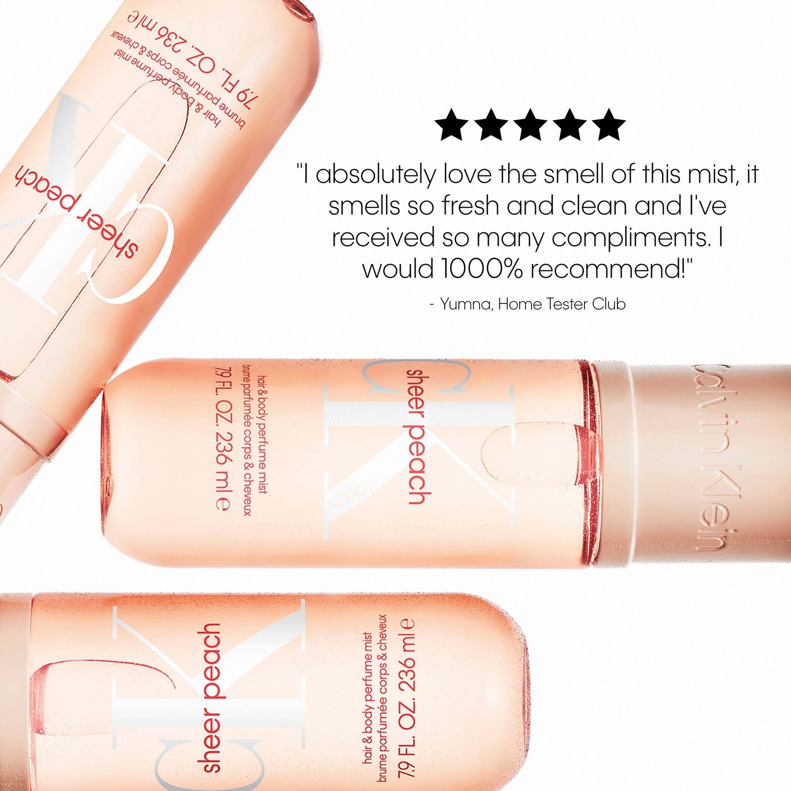 Calvin Klein CK Sheer Peach Hair & Body Perfume Mist 236ml thumbnail