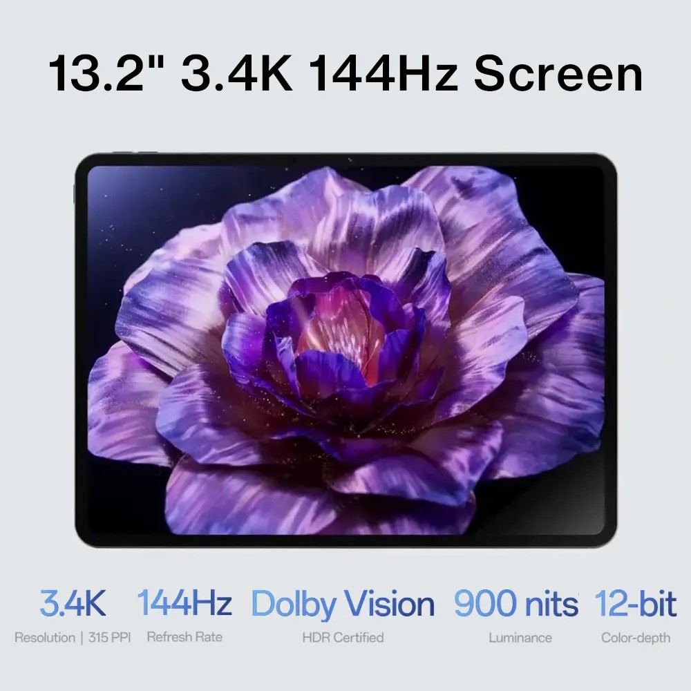 Globale Version OnePlus Pad 3 Snapdragon 8 Elite 13,2 Zoll 144Hz Bildschirm 12140mAh Akku 13MP Rückkamera 8 Lautsprecher 80W Aufladung thumbnail