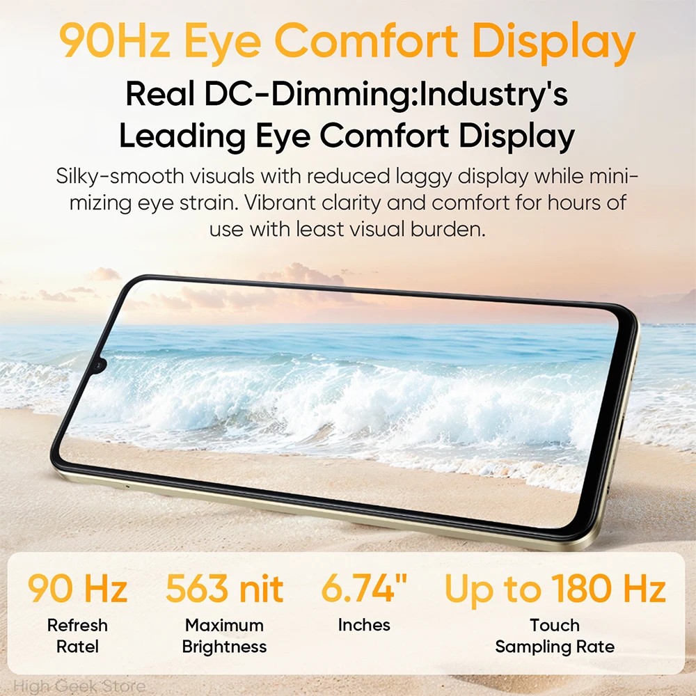 Globale Version Realme Note 70T Smartphone 6,75 Zoll 90 Hz Bildschirm 6000 MAh Akku 13 MP Al-Kamera Octa-Core-Chipsatz IP54 Staub- Und Wasserschutz thumbnail