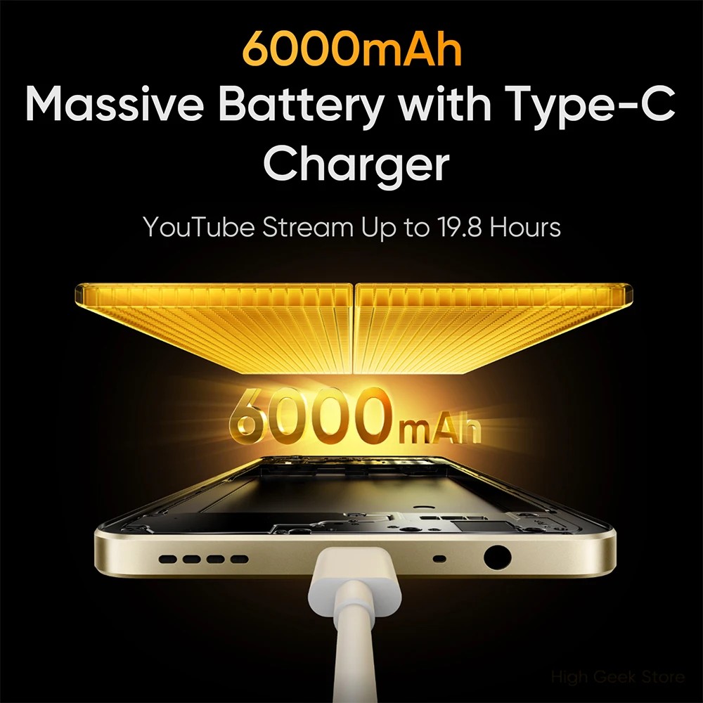 Globale Version Realme Note 70T Smartphone 6,75 Zoll 90 Hz Bildschirm 6000 MAh Akku 13 MP Al-Kamera Octa-Core-Chipsatz IP54 Staub- Und Wasserschutz thumbnail