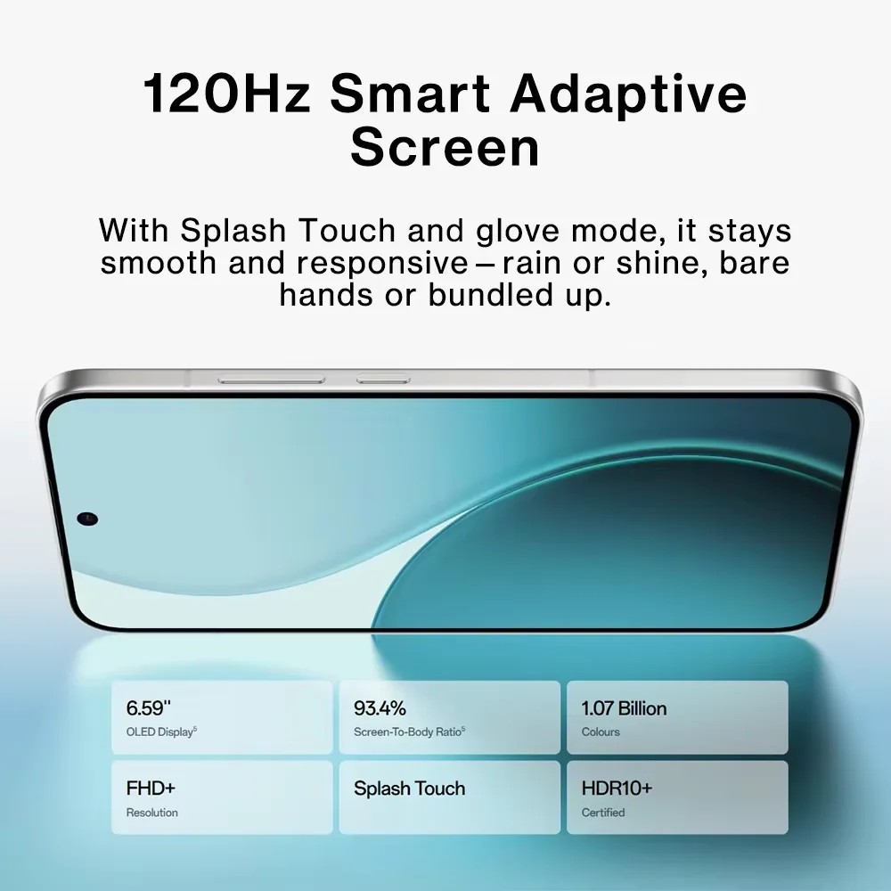OPPO Reno14 5G Smartphone 120 Hz AMOLED-Bildschirm 1256 X 2760 Pixel, MTK Dimensity 8350, 50 MP OIS-Kamera 6000 MAh Akku 80 W SUPERVOOC, Bluetooth 5.4 thumbnail