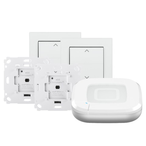 Homematic IP Starter-Set Beschattung 2 – Für 4 Rollläden / Markisen