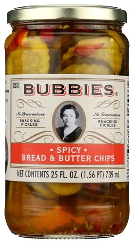 Bubbies, Snacking Pickles Spicy Bread and Butter Chips, 25 Oz (Case of 6)