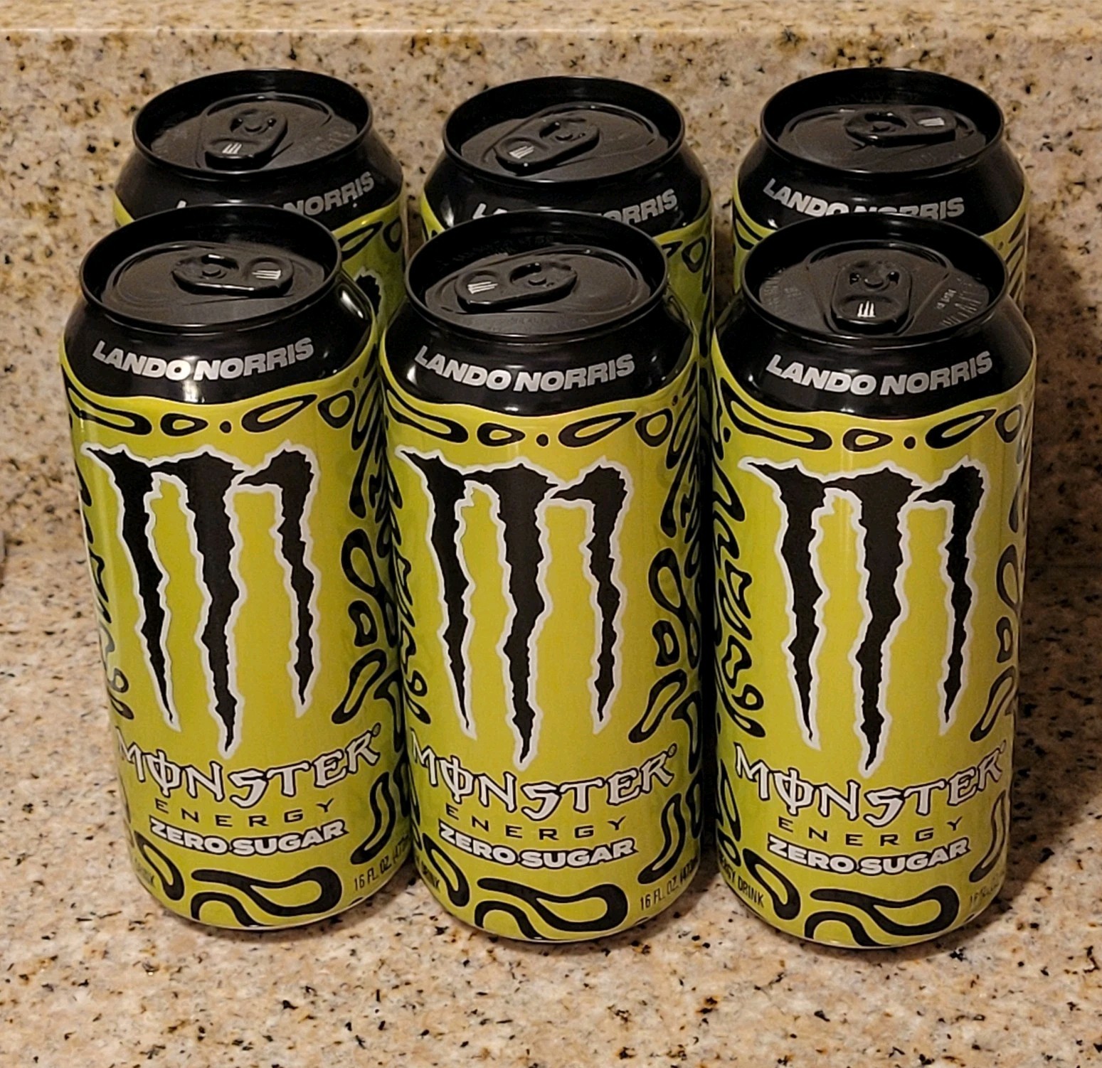 6x LIMITED Lando Norris Edition Monster Energy Drink Zero Sugar 16 FL OZ 6 PACK