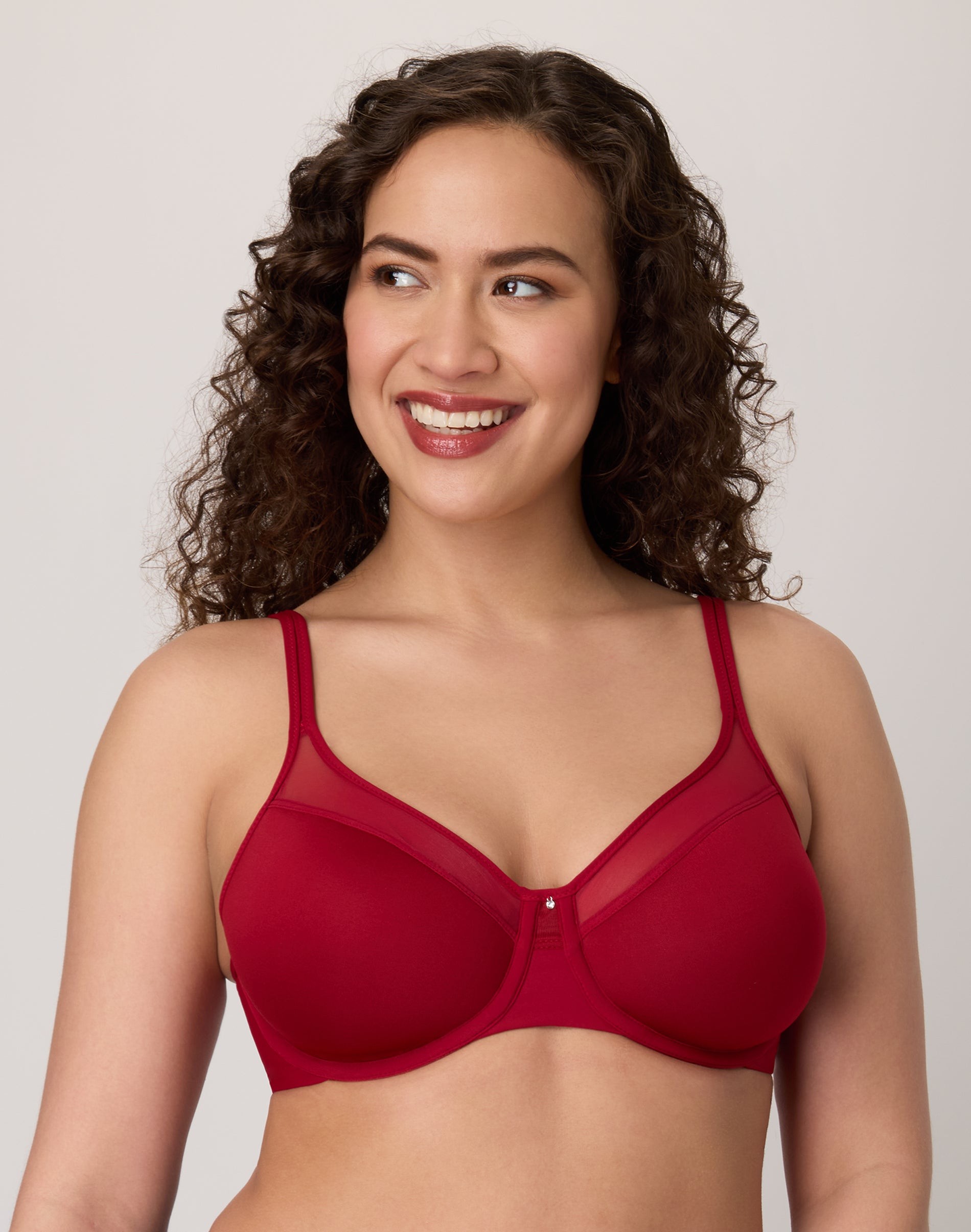 Bali One Smooth U Ultra Light Underwire Bra Rosy Red 36D