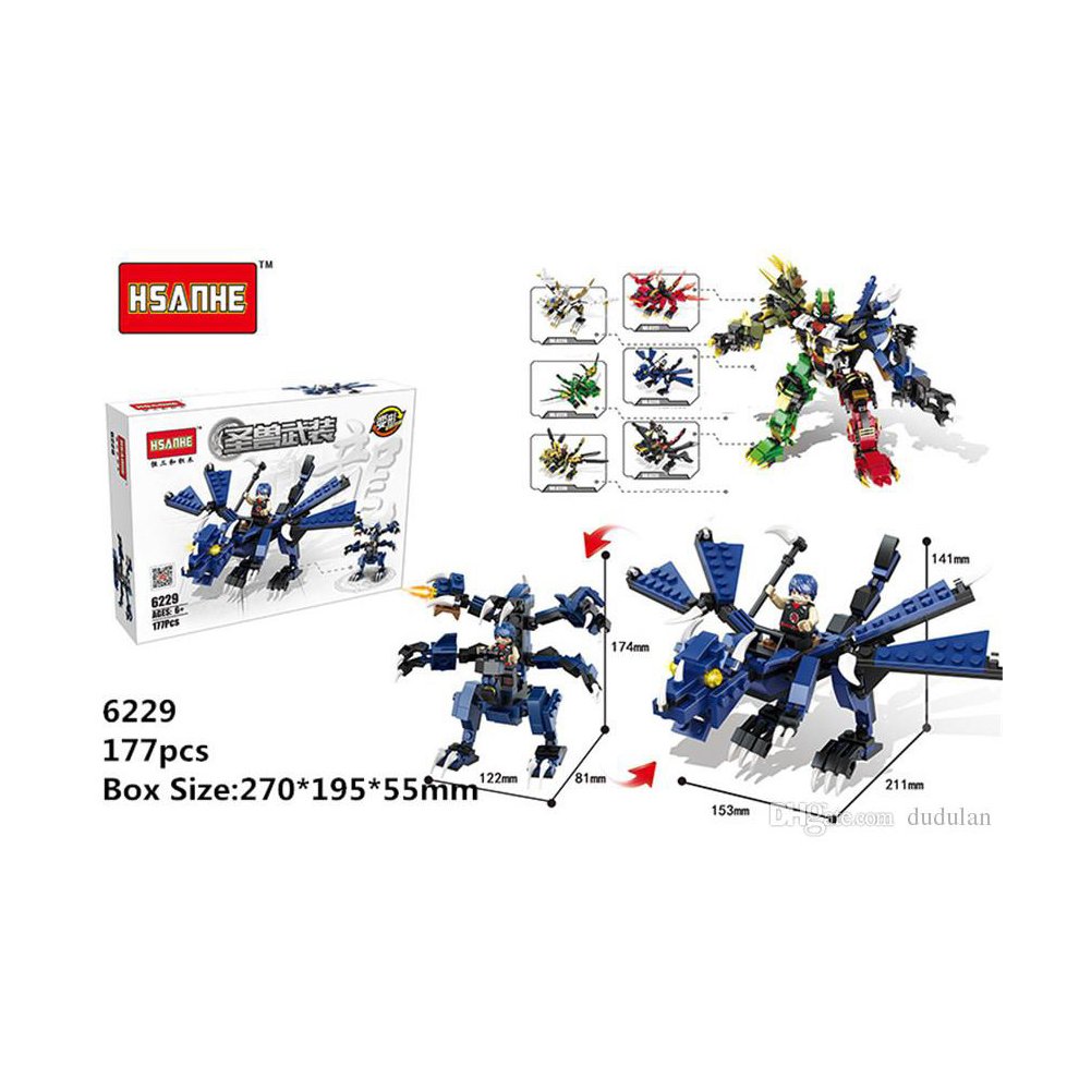 Cool Transformers Robot Animals Building Bricks Toys Construction Blocks Kits 6229 (177 Pcs)