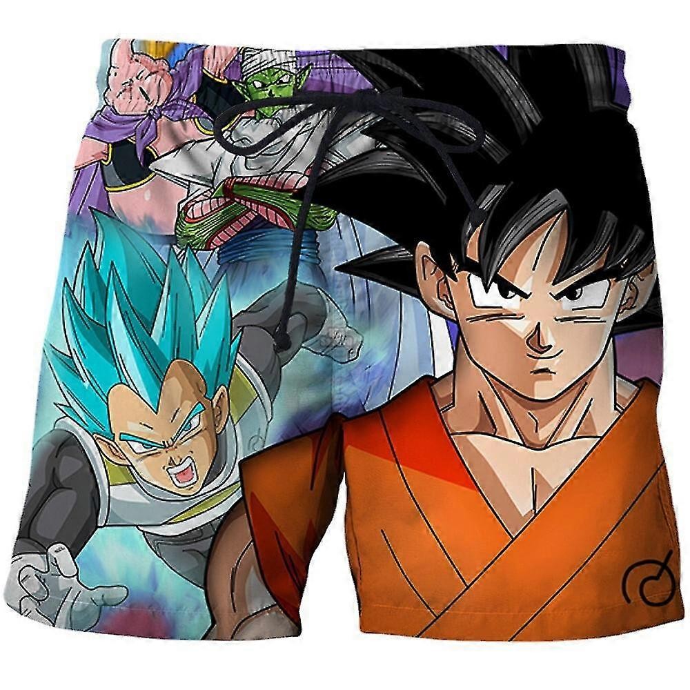 Unbrand Dragon Ball Goku Pants Children's Boys' Swimming Shorts Summer Quick Dry Swimming Cool Youth Men's Cartoon Print Beach Shorts D_u 6755 2XL