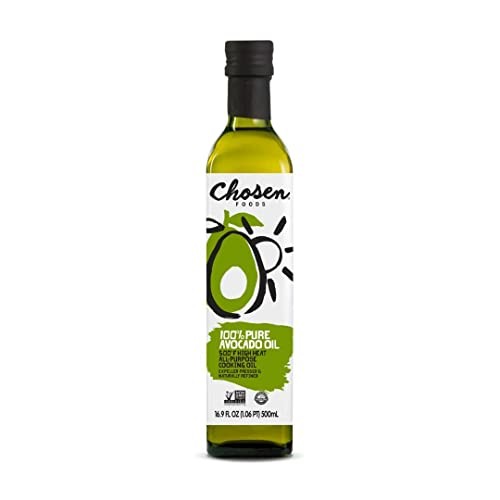 Chosen Foods 100% Pure Avocado Oil, Keto and Paleo Diet Friendly, Kosher Oil for Baking, High-Heat Cooking, Frying, Homemade Sauces, Dressings and Mar