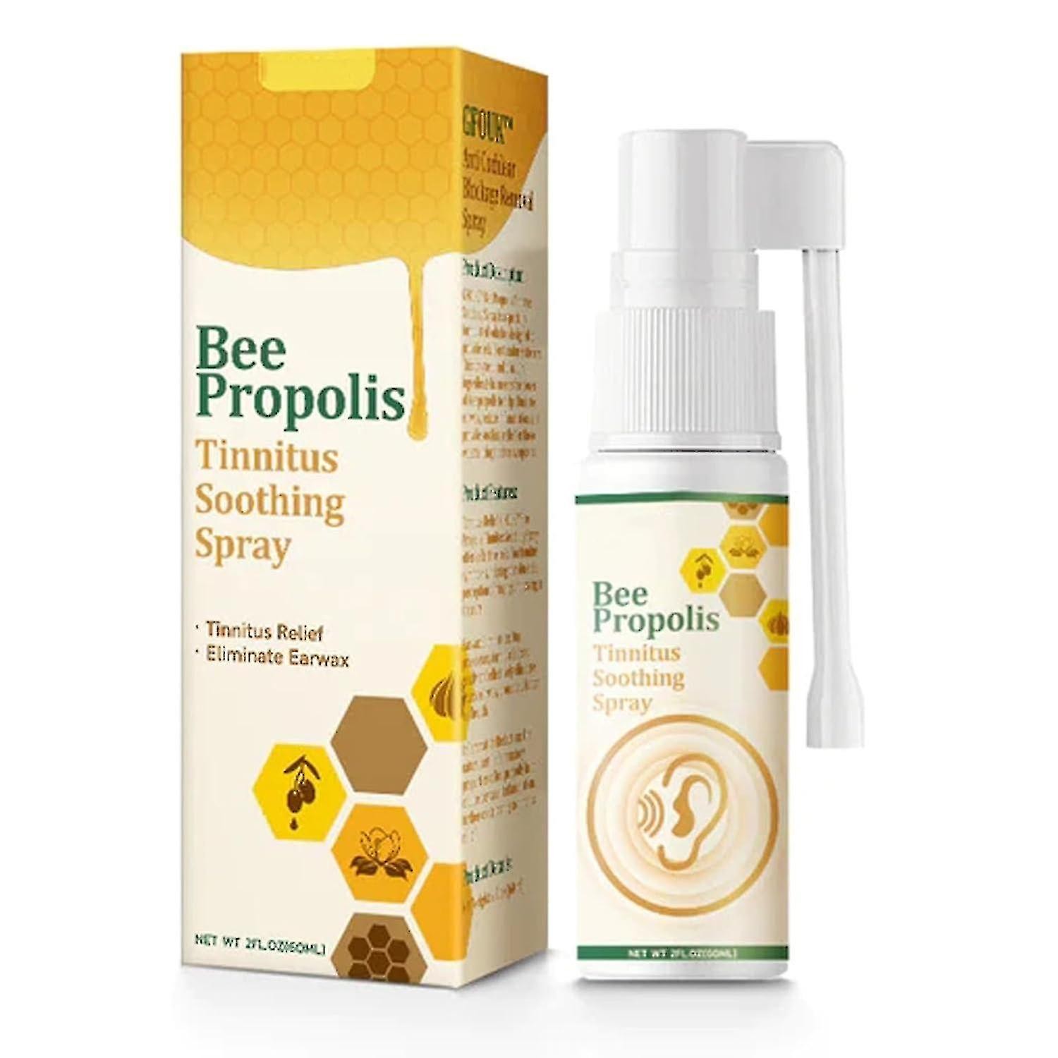 Bee Propolis Tinnitus Soothing Spray, Tinnitus Relief Spray, Tinnitus Ear Spray, Tinnitus Relief for Ringing Ears 1PCS