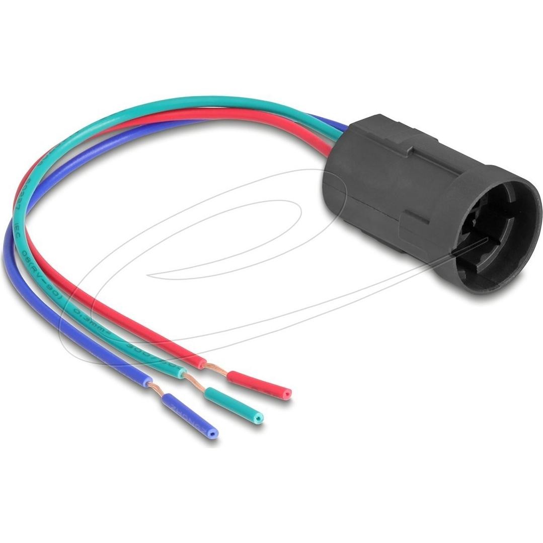 Delock Fassung Für 19 Mm 3 Pin Taster Oder Schalter, Pulsante + Interruttore, Nero