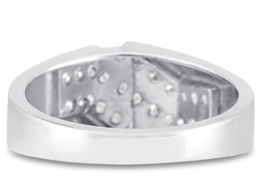 Men's 1/2ct Diamond Ring in 14K White Gold I-J-K I1-I2 Size 7 thumbnail