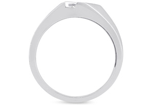 Men's 1/2ct Diamond Ring in 14K White Gold I-J-K I1-I2 Size 7 thumbnail