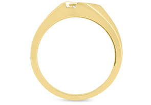 Men's 1/2ct Diamond Ring in 14K Yellow Gold I-J-K I1-I2 Size 7 thumbnail