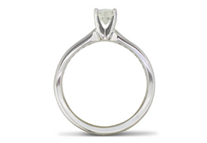 Perfect 3/4 Carat Engagement Ring & Wedding Band Set White Gold (5.3 G), G-H Color, Size 4 by SuperJeweler thumbnail