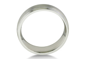 Men's & Women's Brush Finished Sterling Silver 6.5mm Wedding Band Ring, Size 4 by SuperJeweler thumbnail