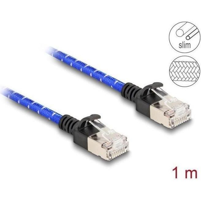 Delock Cavo Di Rete RJ45 Con Guaina Intrecciata Cat.6A U/FTP Sl (U/FTP, CAT6a, 1m), Cavo Di Rete